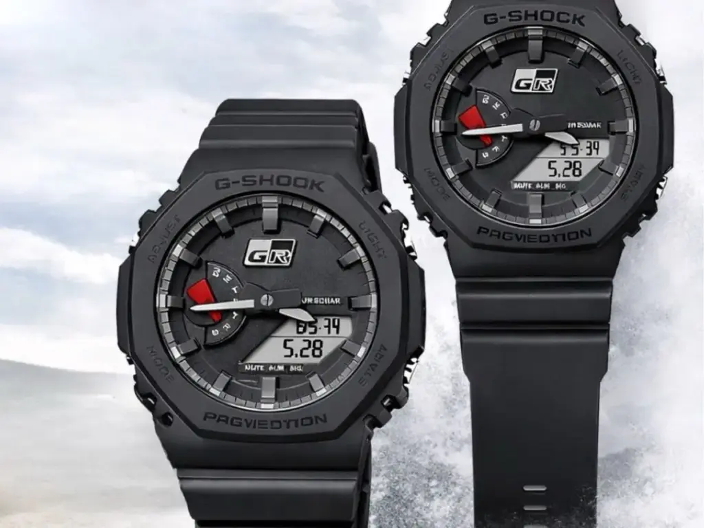 Casio G-Shock x GR GA-2100 desain minimalis all black jam tangan kolaborasi Toyota Gazoo Racing