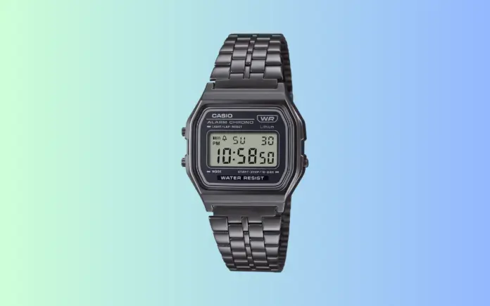 10 Pilihan Jam Tangan Casio Terbaik dengan Harga Terjangkau 2026 5 Casio Vintage A158WETB-1A hitam minimalis