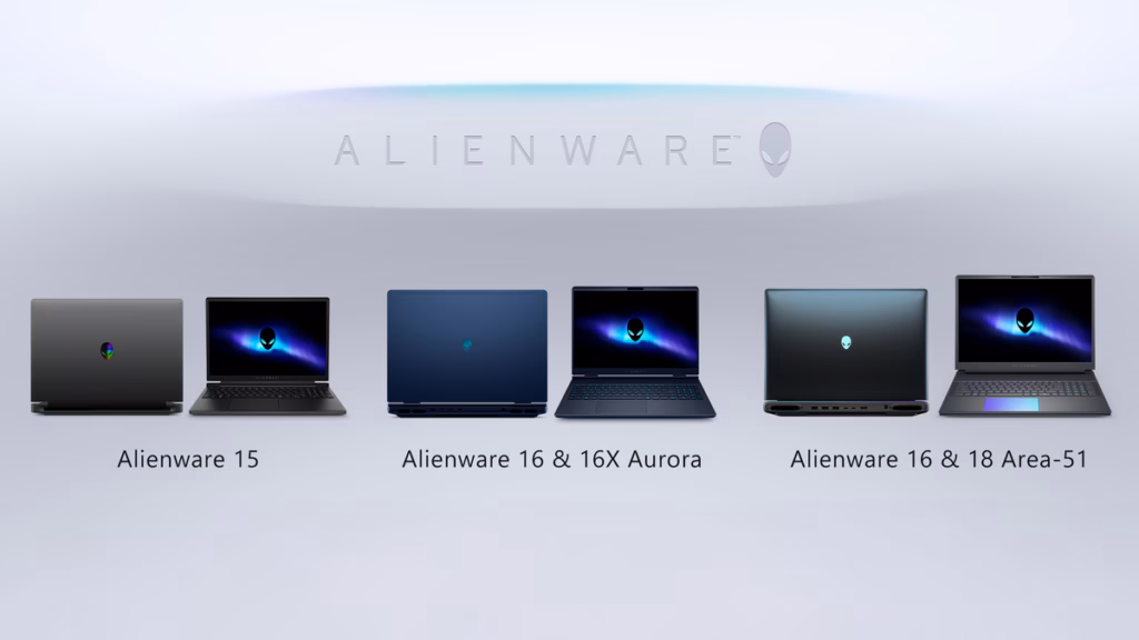 Port lengkap Dell Alienware 15 dengan USB-C, USB-A, HDMI 2.1, dan Ethernet
