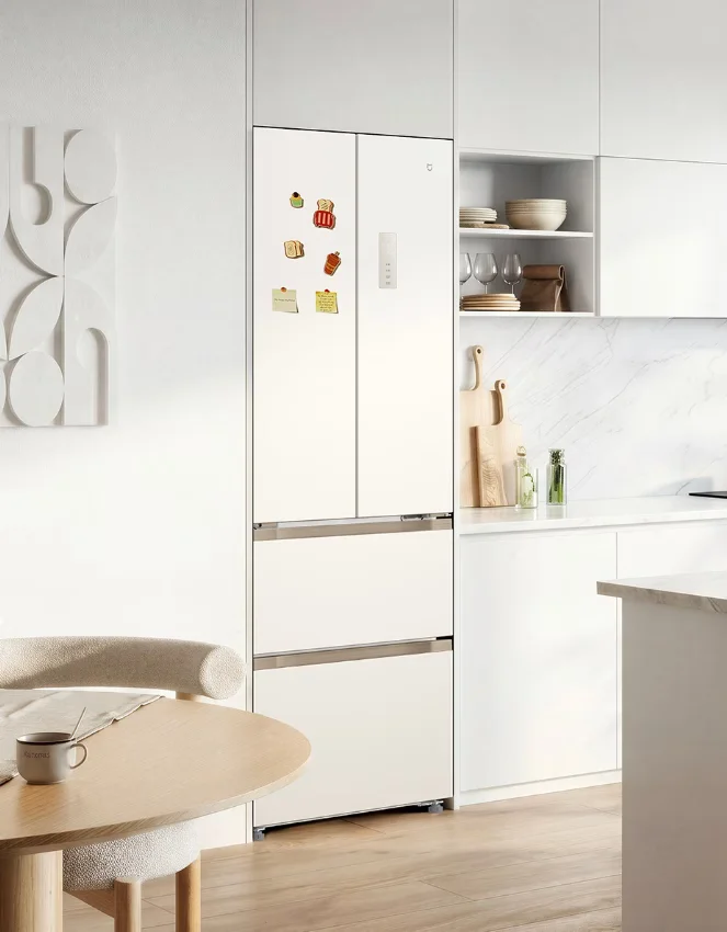 Desain slim Xiaomi Mijia Refrigerator French 400L cocok untuk dapur kecil
