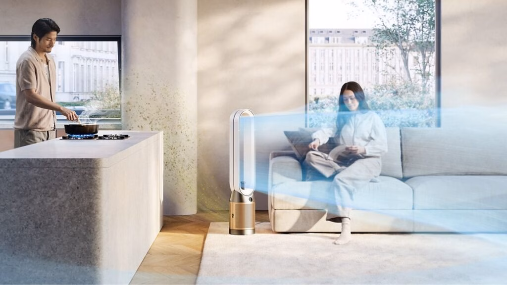 Filter HEPA H13 pada Dyson Find+Follow untuk menyaring partikel halus di udara