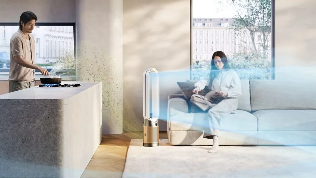 Filter HEPA H13 pada Dyson Find+Follow untuk menyaring partikel halus di udara