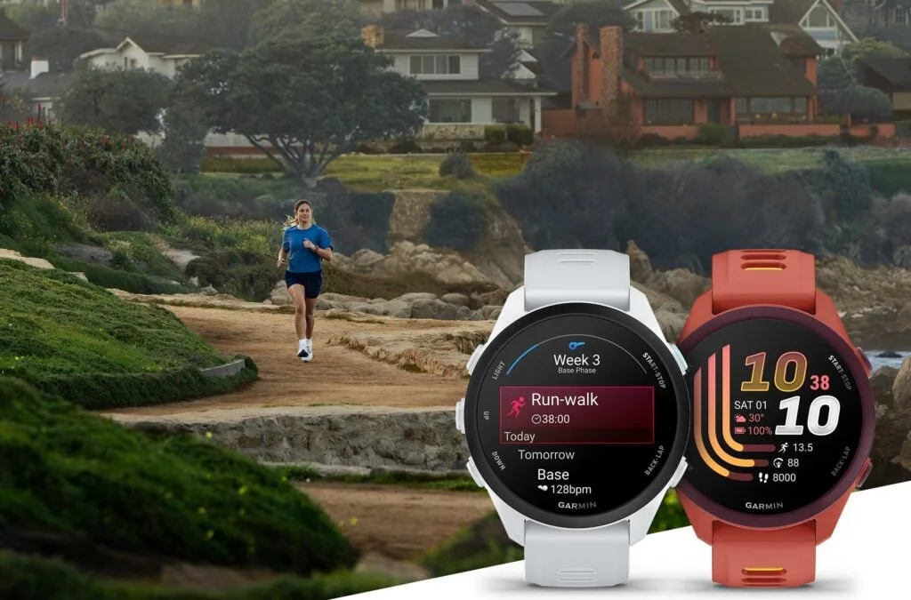 Garmin Forerunner 70 menampilkan layar AMOLED 1,2 inci dengan tombol fisik