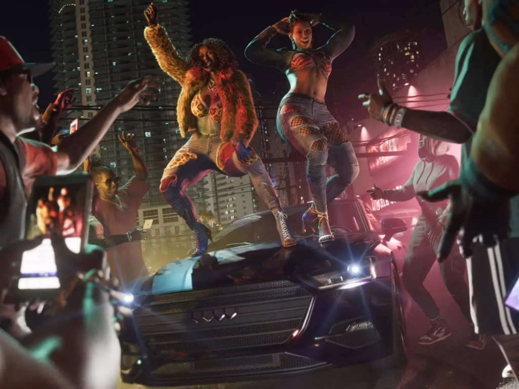 Cover GTA 6 dengan logo Rockstar Games dan spekulasi fans