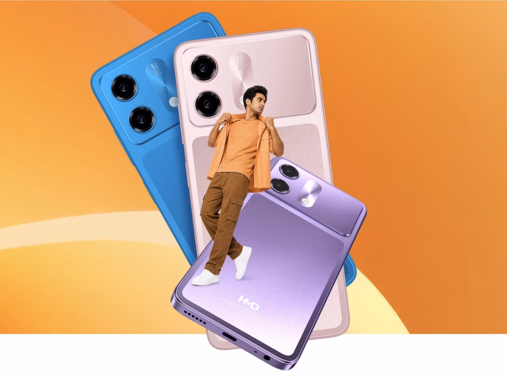 HMD Vibe 2 5G smartphone dengan baterai besar dan desain kamera mirip iPhone 17 Pro