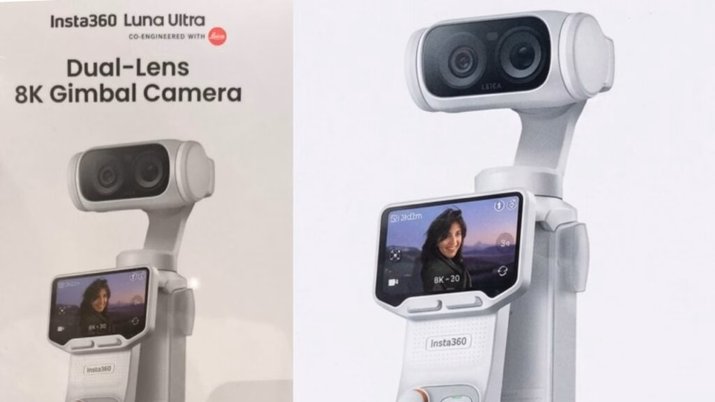Desain compact Insta360 Luna Ultra dengan fitur kamera gimbal portable