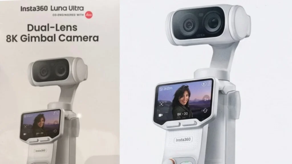 Desain compact Insta360 Luna Ultra dengan fitur kamera gimbal portable