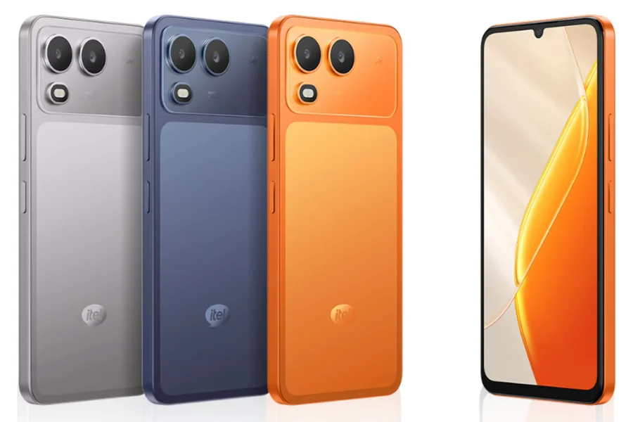 Desain belakang itel Zeno 200 dengan warna oranye dan finishing doff serta kamera utama tunggal