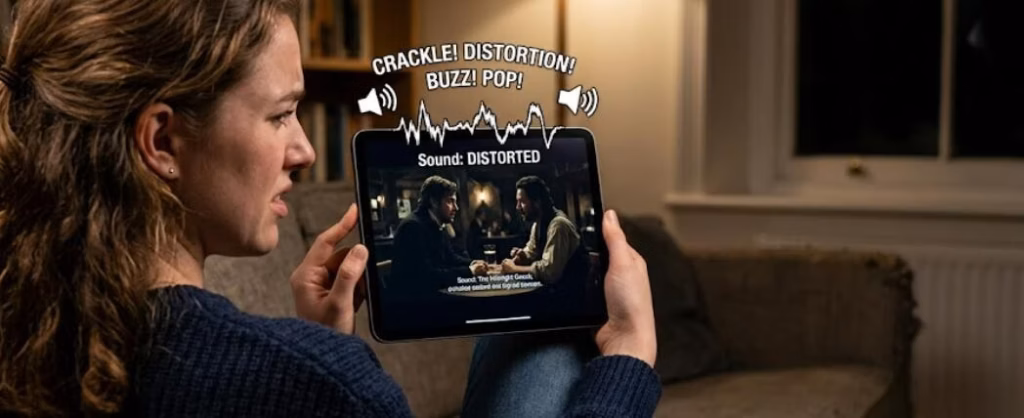 Suara distorsi di tablet Android saat memutar musik dan film