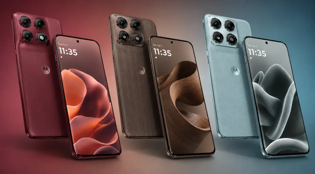 Desain Motorola Edge 70 Pro+ dengan finishing unik