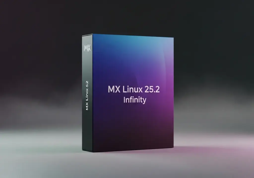 Tampilan desktop MX Linux 25.2 dengan Xfce dan KDE