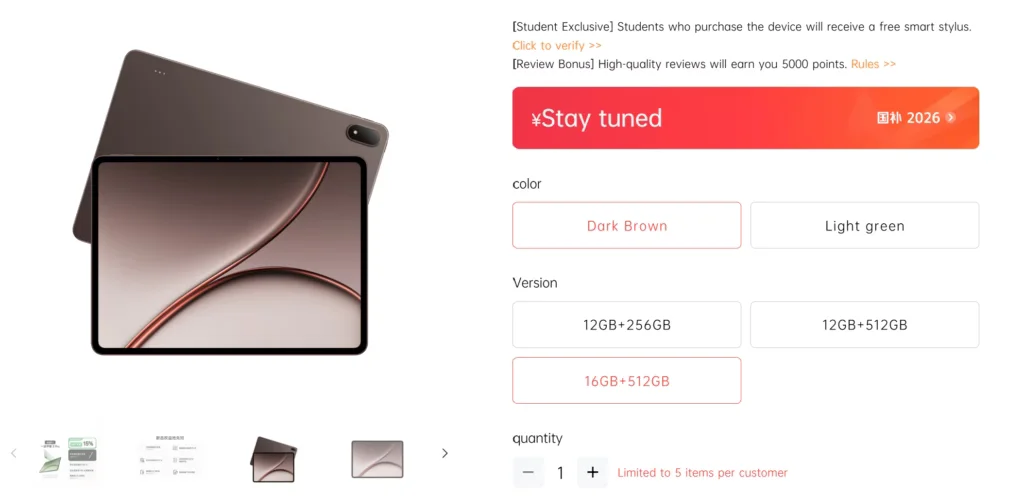 Chipset Snapdragon 8 Elite Gen 5 pada OnePlus Pad 3 Pro dengan sistem pendingin besar