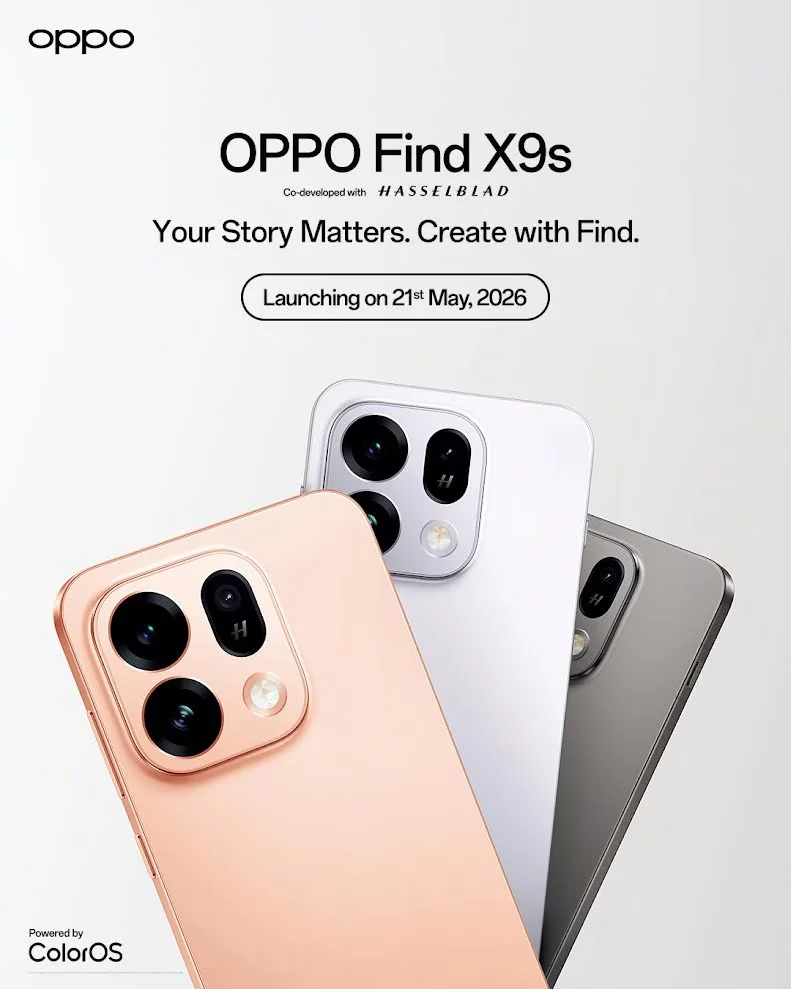 Oppo Find X9s dengan layar OLED 120Hz dan kamera triple 50MP
