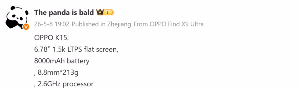 oppo k15 dengan baterai besar 8 000mah dan snapdragon 6 gen 5 jadi perhatian kabar gadget 1