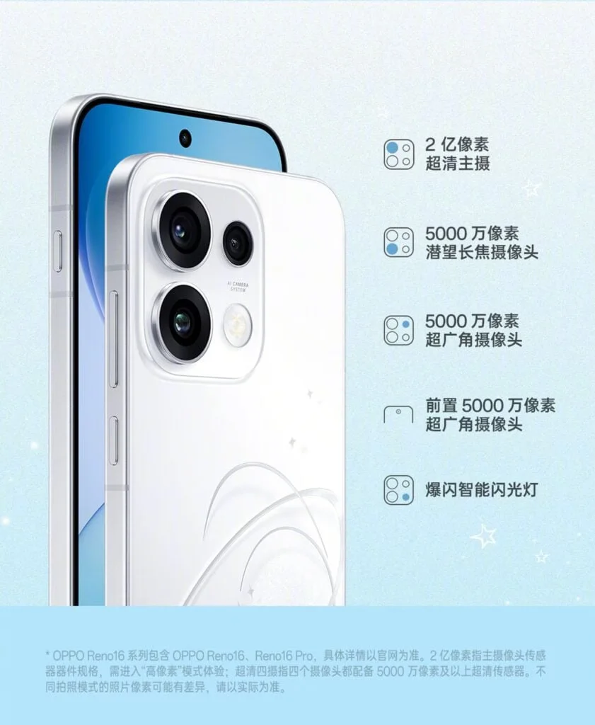 Desain Oppo Reno 16
