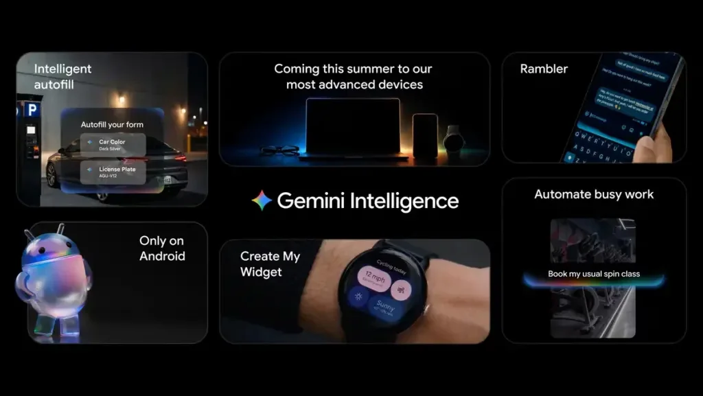 Tampilan otomasi aplikasi menggunakan Gemini Intelligence di Android