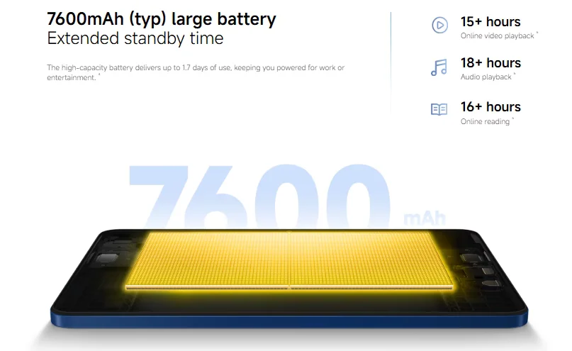 Baterai 7.600mAh Poco Pad C1 yang awet