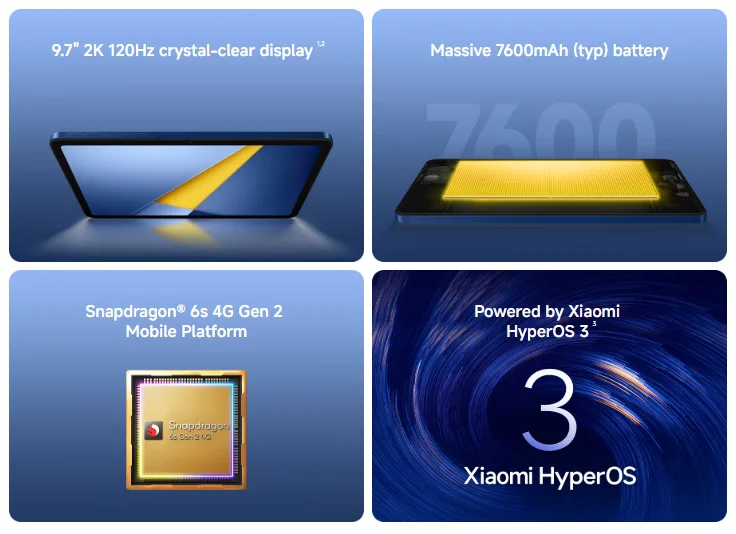 Layar 9,7 inci Poco Pad C1 dengan resolusi 2K