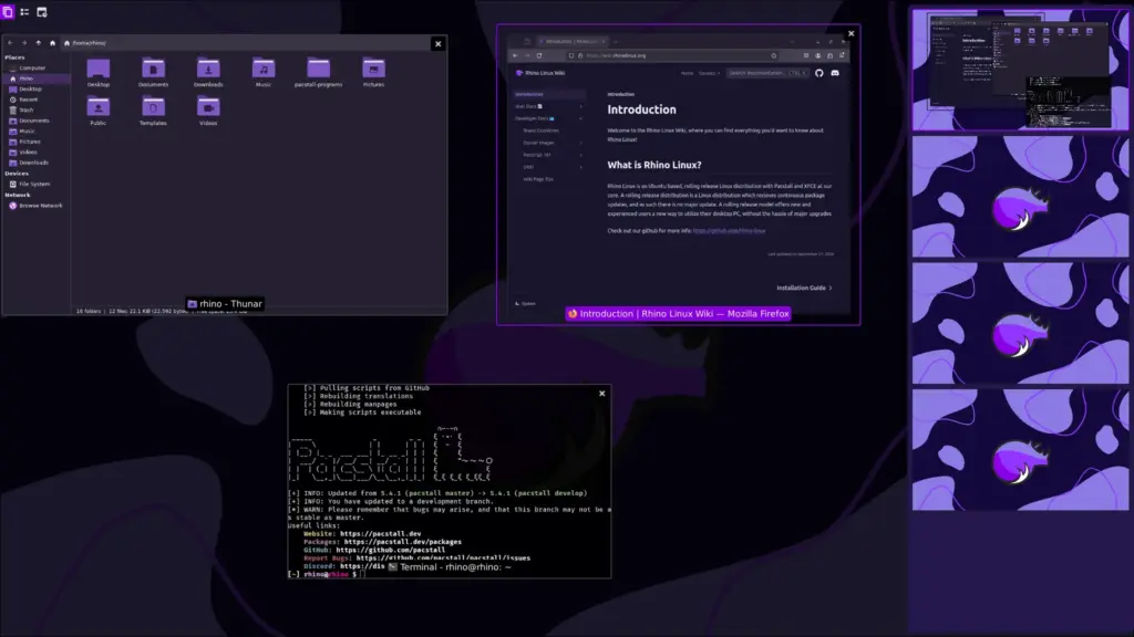 Rhino Linux 2026.1 dengan dukungan Lomiri di desktop dan mobile