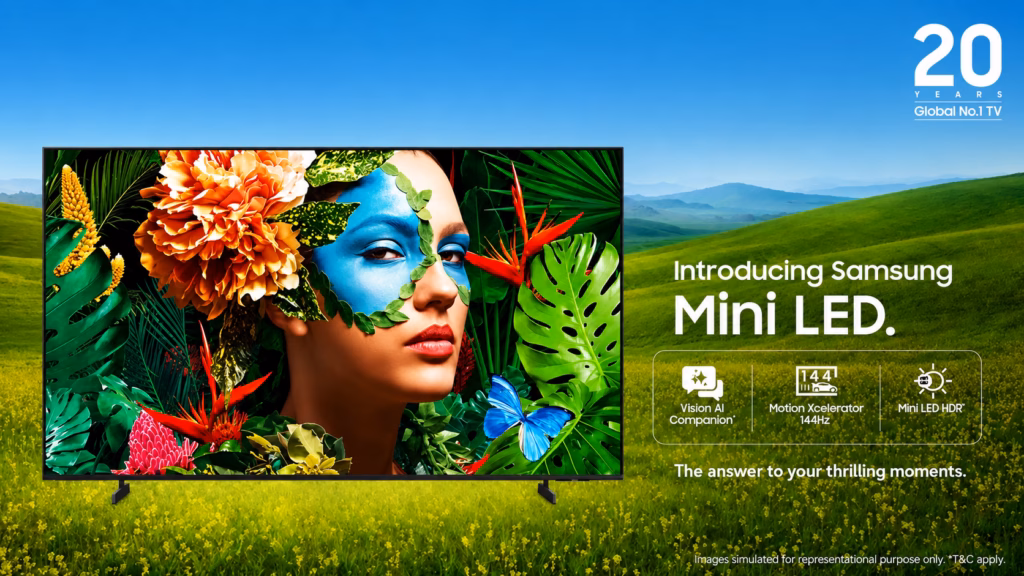 Samsung Mini LED TV 2026 dengan fitur Vision AI dan layar hingga 100 inci