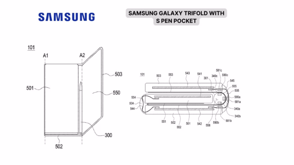 Slot S Pen terintegrasi di engsel Galaxy Z TriFold 2