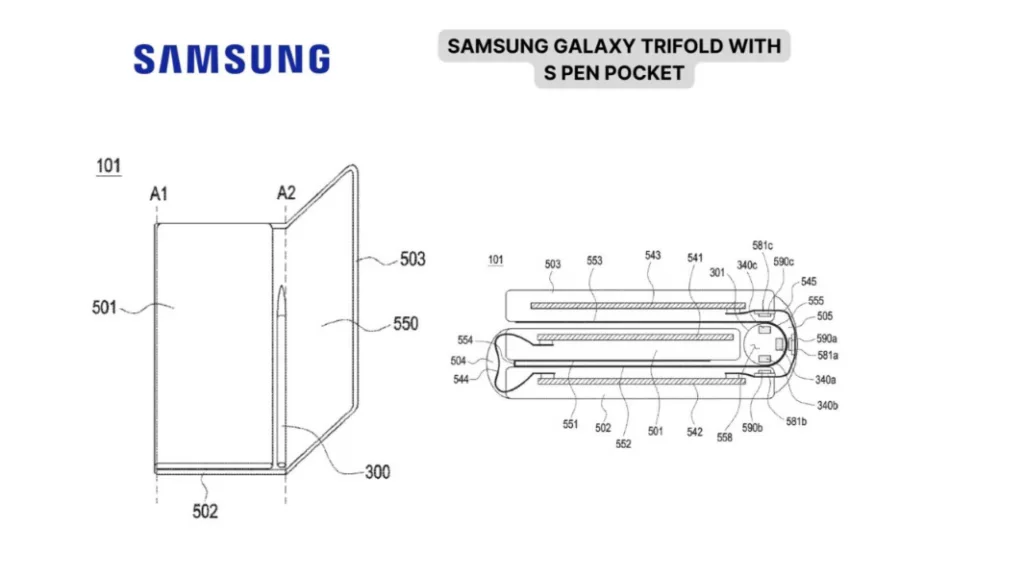 Slot S Pen terintegrasi di engsel Galaxy Z TriFold 2