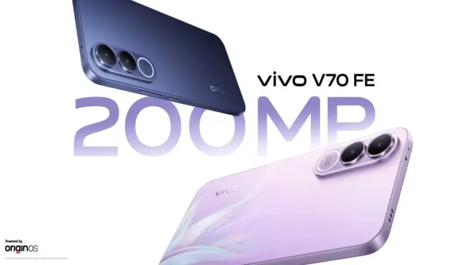 Vivo V70 FE 5G dengan kamera 200MP dan AI Travel Portrait untuk foto tajam dan dramatis