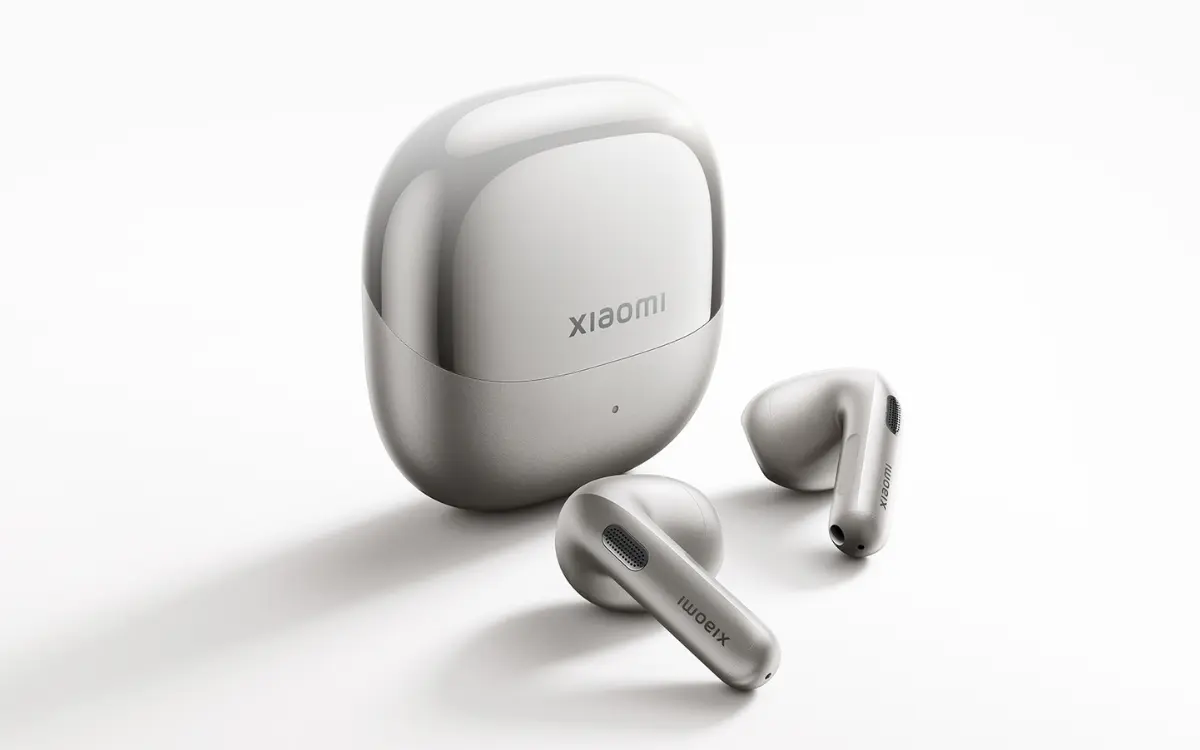 Xiaomi Buds 6 wireless earbuds dengan desain semi-in-ear dan ANC
