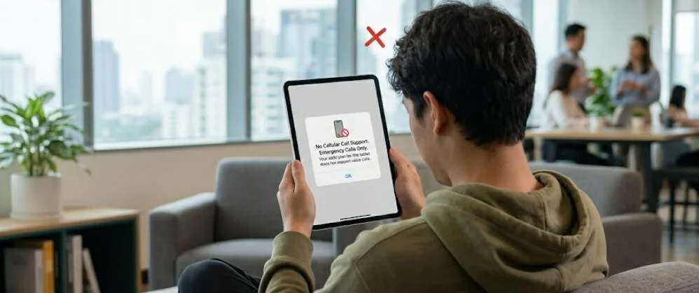 Tablet eSIM tidak bisa nelpon akibat keterbatasan fitur dan paket layanan