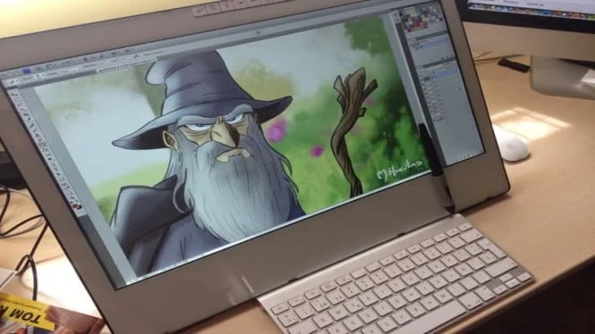 Yiynova MVP 22U drawing tablet dengan layar besar 22 inci untuk desainer