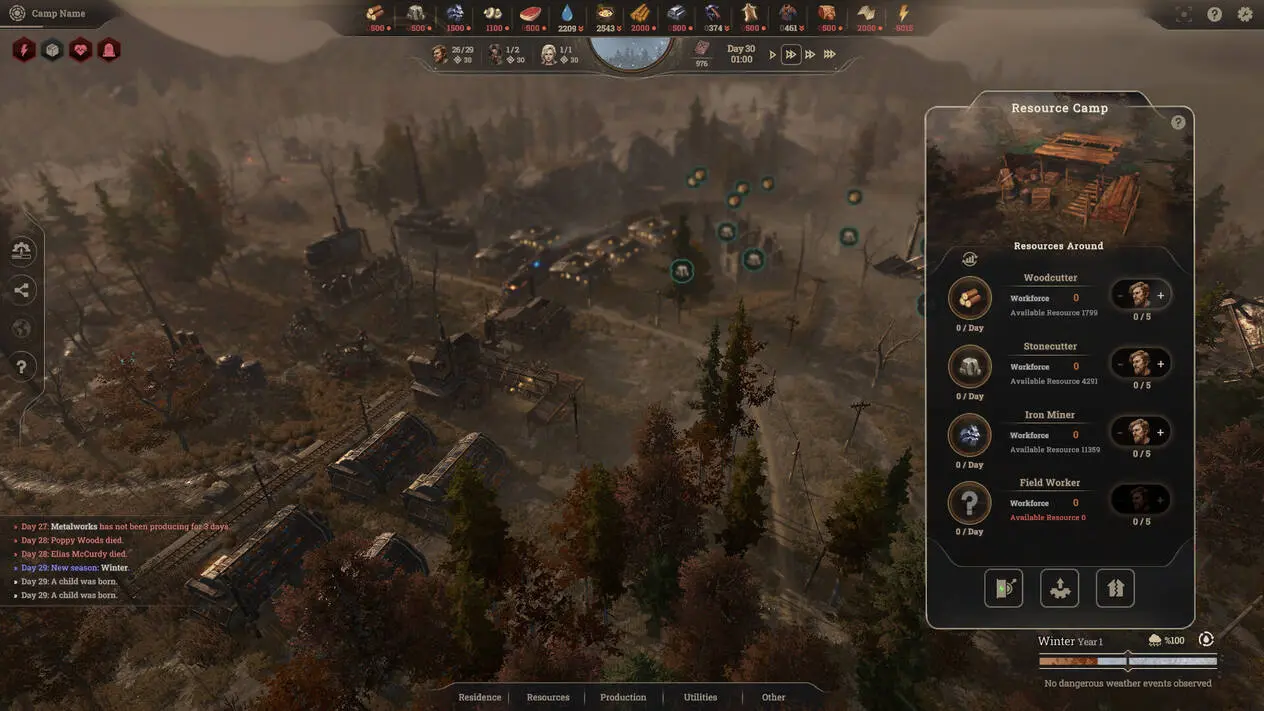 Tangkapan layar gameplay New Cycle dengan pemandangan kota dieselpunk yang gelap dan industri (Photo: New Cycle)